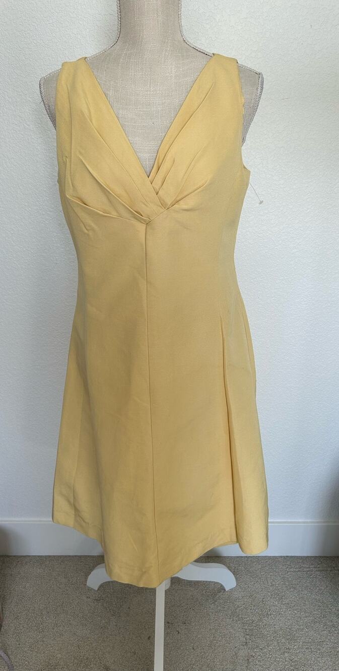 Talbots Butter Yellow Silk Blend Dress - 10P